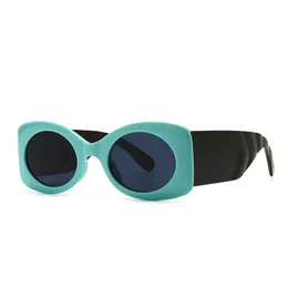 Nowoczesne okulary przeciwsłoneczne damskie ins wiatrowe okulary przeciwsłoneczne szerokie nogi wszechstronne trendy okularów przeciwsłonecznych 9112