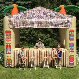 wholesale Outdoor Tents promotion small inflatable tiki hut bar drink concession booth with digital printing for advertising or events inflatable factory