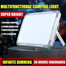 Przenośna potężna lampa LED Camping Lampa Typ-C Silny magnetyzm Praca Światła Infinite Dimming Outdoor Camping Tent Lantern 240314