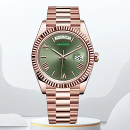 숙녀 시계 남성 여성 고품질 스테인리스 스틸 자동 이동 36mm 40mm 시계 스트랩 럭셔리 커플 시계 방수 블루 그린 손목 시계