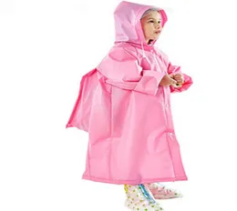 Kids Raincoat EVA Tastless Raincoats Practical Schoolbag Children Rain Coat295c6611979
