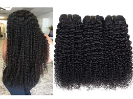 Cabelo virgem brasileiro pacotes onda do corpo onda de água em linha reta onda profunda kinky encaracolado cabelo humano 8a peruano malaio cabelo humano weav7376975