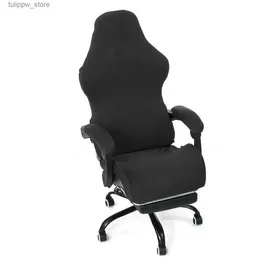 Stollekläder datorspelstoltäcken Spandex Office Seat Covers för datorstolar Elastiska fåtöljtäckning Heminredning L240315