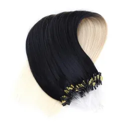 Extensões de cabelo com anel micro laço inteiro, 300 espaços, 1gs, 300g, 100 ombre 1b30, cabelo humano remy brasileiro, peça reta, rápido deliv5852365