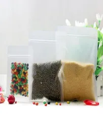 frosted transluent zip lock packaging bags matte zipper clear package bag candy packing pouch69249373902123