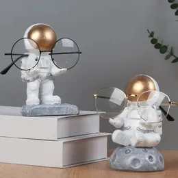 Criativo astronauta óculos suporte de exibição loja desktop caneta presente decoração 240309