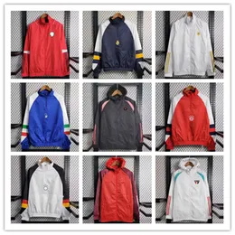 2023 2024 Jaquetas de Futebol Tracksuits Hoodie Esporte Windbreaker Running Moda Multi Color Outerwear Casacos Treinamento de Futebol Terno Jaqueta Fina