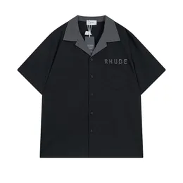 Rhude blusa camisa pólo designer tshirt masculino masculino pó para novo estilo camisetas de marca de alta qualidade usam tamanho s-xl 57