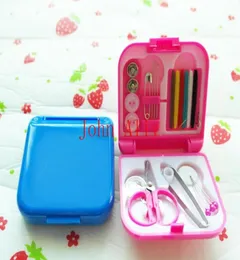 Portable Mini Travel Sewing Box With Color Needle Threads Sewing Kits Sewing Set Home Tools 2530601