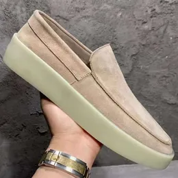 Tasarımcı Erkek Sneaker Moda Markası GD Sezon 7 Avrupa ve Amerikan 1: 1 Yüksek Sürüm Erkek Ayakkabı Bir Ayak Derisi Düşük Üst Tahta Doudou Loafer Casual Ayakkabılar