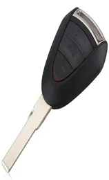 Garanterad 100 3Buttons ersättning Remote Key FOB Case Key Shell Car Blade för Porsche Cayenne 996 Boxster S 911 Blade 22223326724086