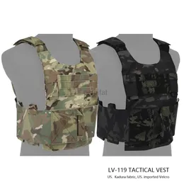 Taktische Westen LV-119 Low Vis Slick Plate Carrier Taktische Weste Airsoft Military Wargame Licht Anpassung System Slickster Assault Weste 240315