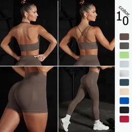 Lu Align Lemon Amplify Set CUTIES Seamless Yoga Women Bra Top Sport Leggings Höschen Fiess Wear Gym Workout Trainingsanzüge Kleidung Ensemble Fem