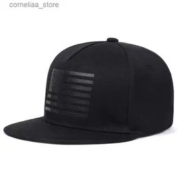 قبعات الكرة الجديدة أزياء الولايات المتحدة الأمريكية العلم البيسبول قبعة للرجال Snapback Hat Army American Flag Bone Bone Trucker Hats Hip Hop Caps Gorrasy240315