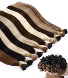 Brazilian I Tip Hair Extension Keratin Fusion Human Hair Extensions 1gStrands 100 Strandsbag 11 Colors To Choose From 1224inch 9639963