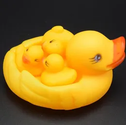 sell 4pcsset Bathroom toys Baby Rubber Duck Mother and three Duck babies Family Swimming Bath Water Toys80572908926064