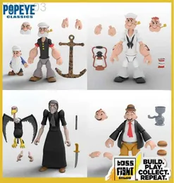 Anime Manga Original Bfs Popeye Figure The Sailor Man Popeye Father Wimpy Sea Hag Anime Action Figures Collection Figurine Model Doll Toys YQ240315