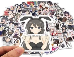 50pcslot Bunny Girl PVC PVC مقاوم للجرافيتي غرافيتي سريعة سريعة غيتار الغيتار التزلج على الجليد ملصق ديكور المنزل 6999147