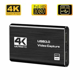 4K USB 3.0ビデオキャプチャカードHDTV 1080P 30FPS HDビデオレコーダーGrabber for Obs Capturingゲームカードライブ