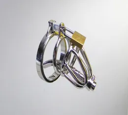 Latest Small Male stainless steel Cock Cage cb3000 male Device with thick Catheter and non slip ring boy in 1603805