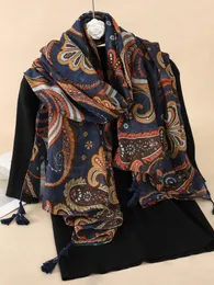 Lenços 2024 mulheres cachecol flor impressão hijab xales macios e envoltórios tessale feminino foulard sol xale pashmina bandana lenço