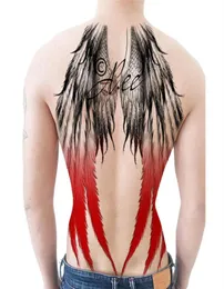 Asas de anjo asas coloridas traseiras adesivos à prova d' água homens e mulheres simulação duradoura tatuagem stickers174t260y2382424