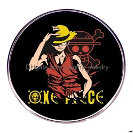 Bere Sts One Piece St Hat Spettaio Film Cinetti Giochi di smalto duro raccolta borse da backpack in metallo badge bavani badge drop de ottlz