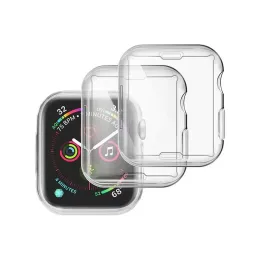 360 İzle Kılıf Tam Ekran Koruyucusu Apple Watch Iwatch için 38mm 42mm 44mm Zz için Şeffar TPU Kapağı