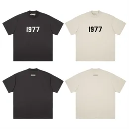 22 여름 조수 브랜드 새로운 안개 시즌 8 무리 1977 디지털 인쇄 라운드 넥 짧은 슬리브 티셔츠