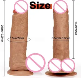 26cm xxl realista Big Dildo Anal Masturbator Brinquedos Sexis com poderoso Copa da Copa do pênis enorme pau para mulheres Masturbação feminina4788096