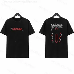 メンズTシャツクラシックメンズTシャツブランドクルーネック半袖トップポロスTシャツカジュアルサンスクリットサンスクリットクロスプリントティーTシャツslawc