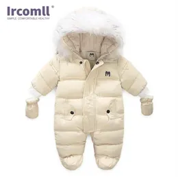 Ircomll New Born Baby Winter Toddle Tuta con cappuccio interno in pile Ragazza Ragazzo Vestiti Autunno Tuta Bambini Capispalla Y200320290I1980536