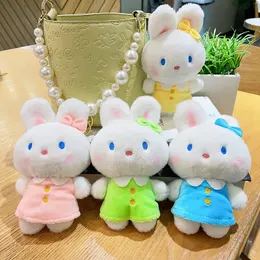 2024 Stuffed Custom Plush Keychain Pendant Animal Toys Cute Mini Toy Short Ear Plush Rabbit Fur Keychain