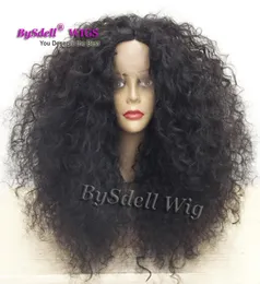 새로운 도착 Big Afro Curly Hair Hair Wig Black Woman Natural Wave Hairstyle Synthetic Lace Front Wigs for Black Women9772695