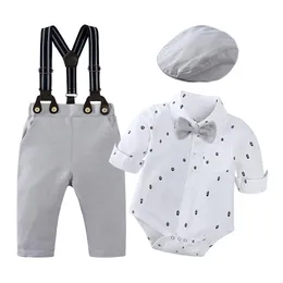 Rompers for Boys Clothes Hat Set Mother Kids For Born Baby Things Birth Suit kostym Spädbarn Jumpsuits Outfits 240312