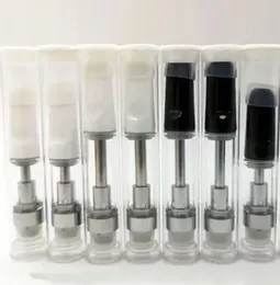 Vape-Kartuschen, 0,5 ml, Zerstäuber, 1,0 ml, 0,8 ml, dicke Ölkartuschen, leere Kartusche mit flacher Spitze, Keramikspule, 2 mm Loch, 510 Gewinde, Zerstäuber, Glastanks, PVC-Röhren, Paket, E-Zigarette