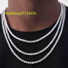 DS Jewelry Top-Verkauf Günstige Hip-Hop-Herren-Halskette mit Moissanit-Diamant und Tennis