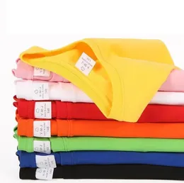 Summer Kids Cotton T-shirt andningsbara barn Solid färg Kort ärm Polo-skjortor Baby Casual Custom Brodered Logo Polo Shirt