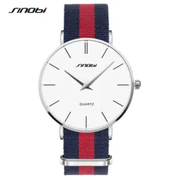 Amante di Marca SINOBI Orologi Uomo Donna Moda Casual Sport Orologio Classico Nylon Orologio da polso al quarzo Relogio Masculino Femini246A