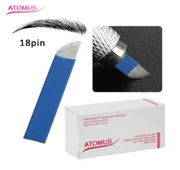 100Pcs Single Arc 18 Pin Microblading Needles For Embroidery Pen Pernement Makeup Eyebrow Tattoo Supplies Machine Bevel Blades1062345