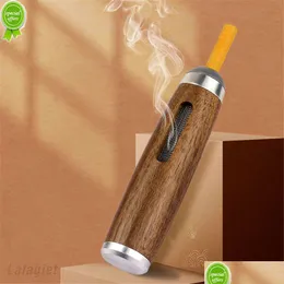 Novelty Items Driving Smoking Ashtray Wooden Cigarette Holder Anti-Dirty Ash Collection Tray Clean Filter Mini Car Drop Delivery Home Dhc7R