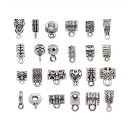 500pcs charm charm charm حبات الفواصل حبات مقاطع قلادة الموصلات لصالح المجوهر