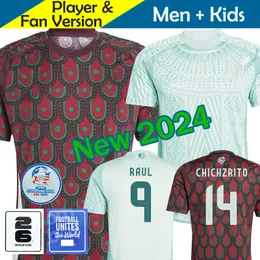2024 2025 Mexico Soccer Jerseys Chicharito 24/25 National Element Football Shirt Men Kids Kit Home Away Camisetas Copa America Maillot Mexique 1985 Retro Gimenez