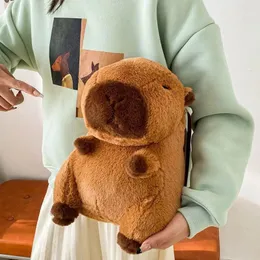 أكياس مدرسية Capybara Plush Backpack Cartoon Doll Bag Bag الحيوانات