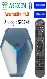 A95x F4 Android TV Boce with G20 Voice Remote Control Amlogic S905x4 8K RGB Light Smart Android110 TVBox 4GB 32GB EMCPプレックスメディア2770596