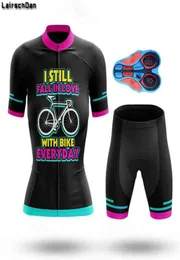 SPTGRVO Summer Short Sleeve Cycling Jersey Gel Pad Bib Shorts Set Female Cykelkläder Kvinnor Racing Bike Clothes Kits Cycle9863355