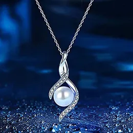 Huitan Imitation Pearl Pendant Necklace For Women Estetic Neck Accessories Bridal Wedding Fancy TRENDY SMYELLTIK 240311