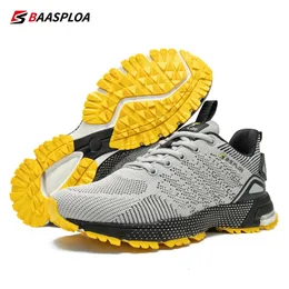 Baasploa Men Men Professional Running Shoes Treptable Training Rightweight Sneakers Nonslip Track Tennis Walking Sport Shoe 240306