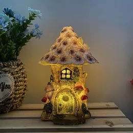 Resin Statue, Solar Luminescent Lantern Dream House, Garden Crafts, Decorative Gifts, Valentine's Day Gift