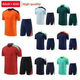 2024-2025 National Team Englands Italys Brazils Portugals 24/24 mbappe HAALAND Short-sleeved football training uniform Training kit for adults and children